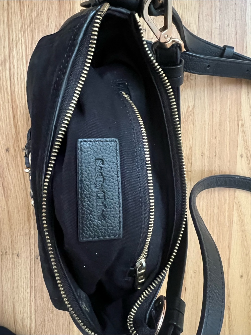 See By Chloé Black Joan Leather Ring-Tassel Shoulder Bag $495 - Picture 7 of 9